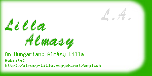 lilla almasy business card